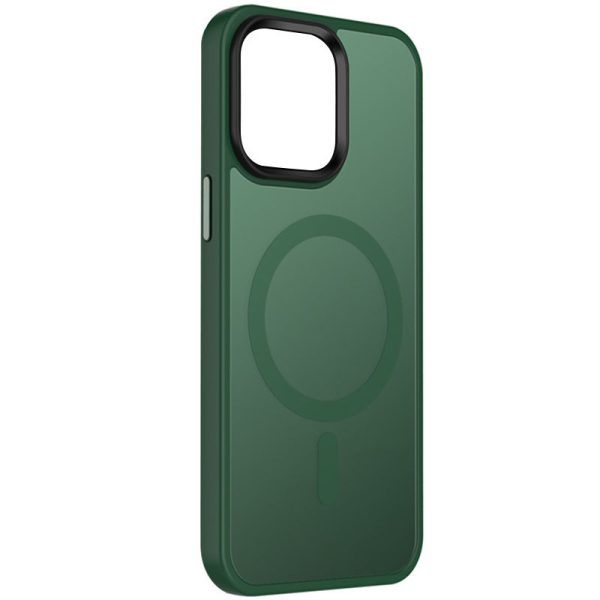 Чохол для iPhone 15 Plus Зелений Metal Buttons with MagSafe Colorful