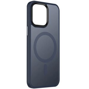 Чохол для iPhone 15 Plus Синій Metal Buttons with MagSafe Colorful