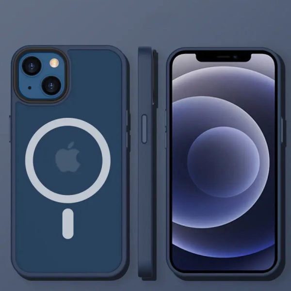Чохол для iPhone 15 Plus Синій Metal Buttons with MagSafe Colorful - Зображення 2