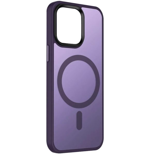 Чохол для iPhone 15 Plus Фіолетовий Metal Buttons with MagSafe Colorful