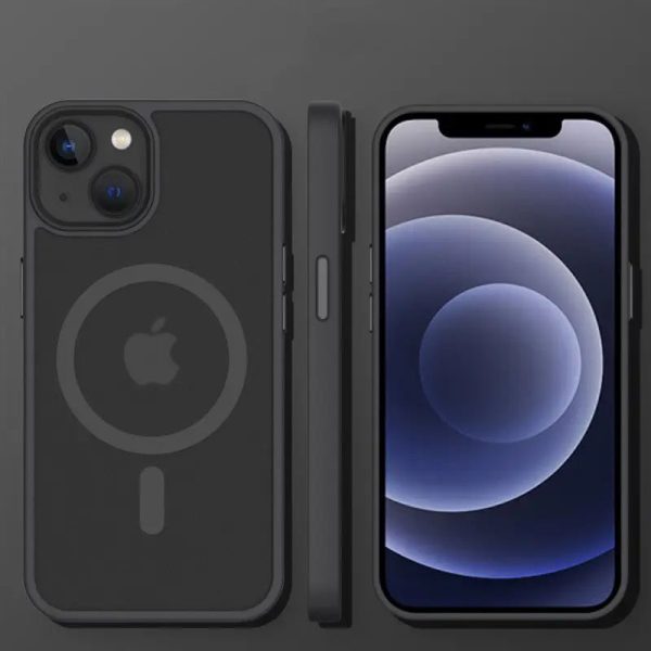 Чохол для iPhone 15 Plus Чорний Metal Buttons with MagSafe Colorful - Зображення 4