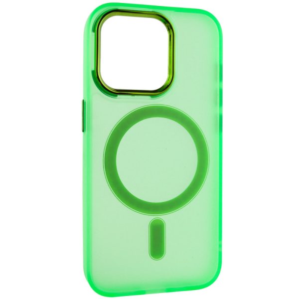 Чохол для iPhone 13 Pro Зелений TPU+PC Lily with MagSafe - Зображення 2