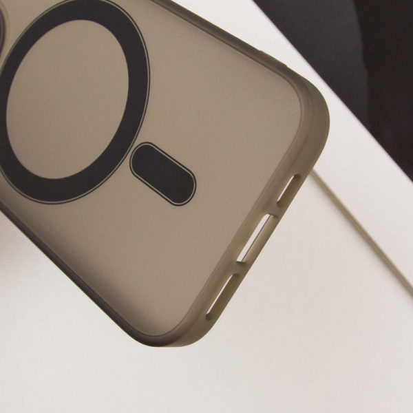 Чохол для iPhone 14 Pro Сірий TPU+PC Lily with MagSafe - Зображення 8