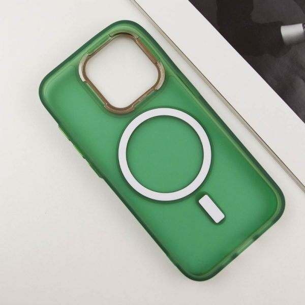 Чохол для iPhone 14 Pro Max Зелений TPU+PC Lily with MagSafe - Зображення 4
