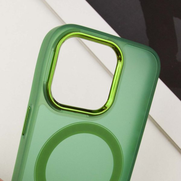 Чохол для iPhone 14 Pro Max Зелений TPU+PC Lily with MagSafe - Зображення 5