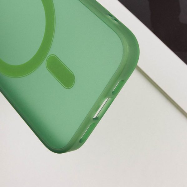 Чохол для iPhone 14 Pro Max Зелений TPU+PC Lily with MagSafe - Зображення 8