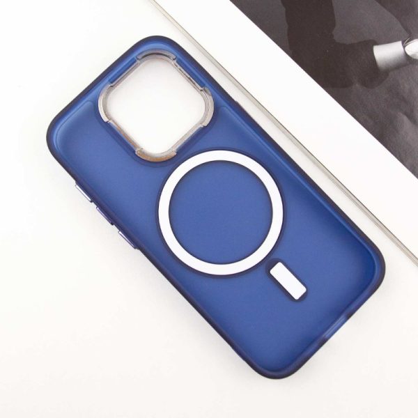 Чохол для iPhone 14 Pro Max Синій TPU+PC Lily with MagSafe - Зображення 4