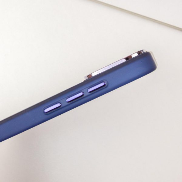 Чохол для iPhone 14 Pro Max Синій TPU+PC Lily with MagSafe - Зображення 7