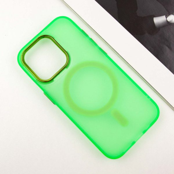 Чохол для iPhone 14 Pro Max Зелений TPU+PC Lily with MagSafe - Зображення 3