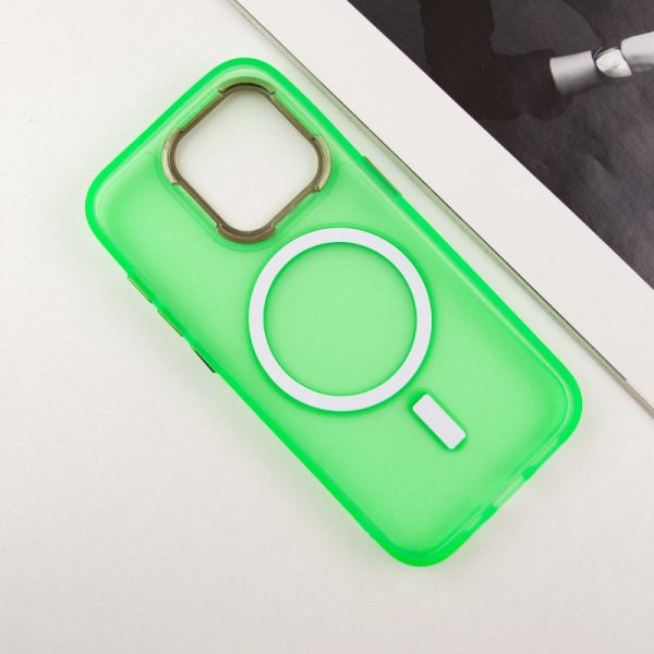 Чохол для iPhone 14 Pro Max Зелений TPU+PC Lily with MagSafe - Зображення 4