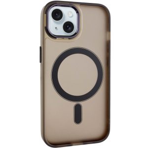 Чохол для iPhone 15 Сірий TPU+PC Lily with MagSafe