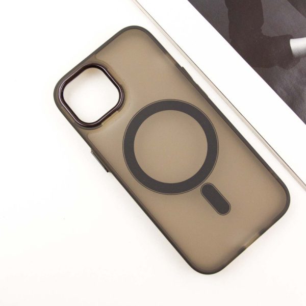 Чохол для iPhone 15 Сірий TPU+PC Lily with MagSafe - Зображення 3