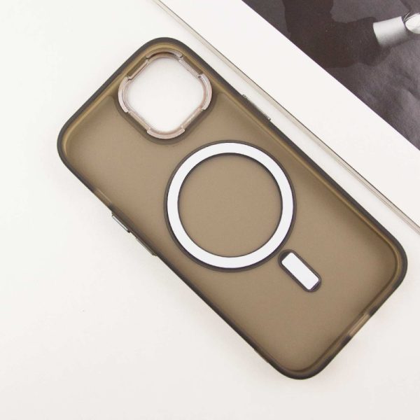 Чохол для iPhone 15 Сірий TPU+PC Lily with MagSafe - Зображення 4