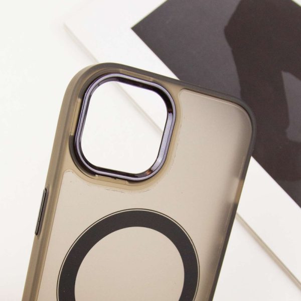 Чохол для iPhone 15 Сірий TPU+PC Lily with MagSafe - Зображення 5