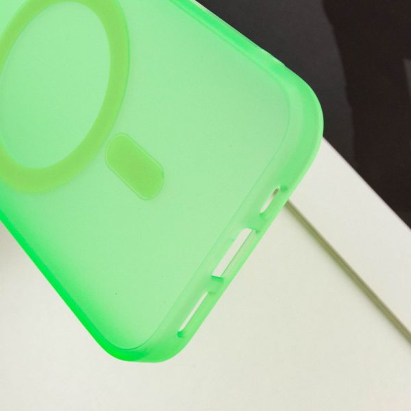 Чохол для iPhone 15 Зелений TPU+PC Lily with MagSafe - Зображення 8
