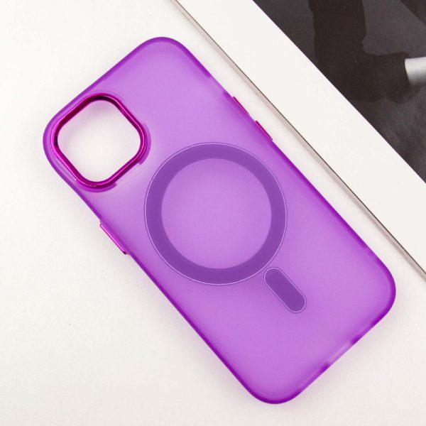 Чохол для iPhone 15 Фіолетовий TPU+PC Lily with MagSafe - Зображення 3
