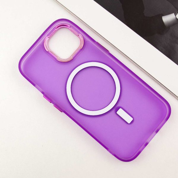 Чохол для iPhone 15 Фіолетовий TPU+PC Lily with MagSafe - Зображення 4
