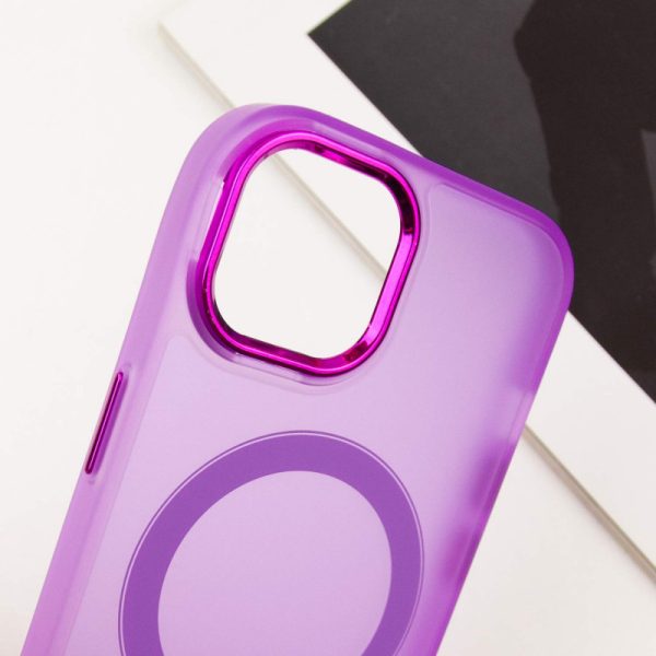 Чохол для iPhone 15 Фіолетовий TPU+PC Lily with MagSafe - Зображення 5
