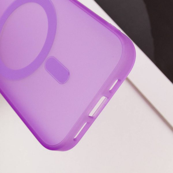 Чохол для iPhone 15 Фіолетовий TPU+PC Lily with MagSafe - Зображення 8