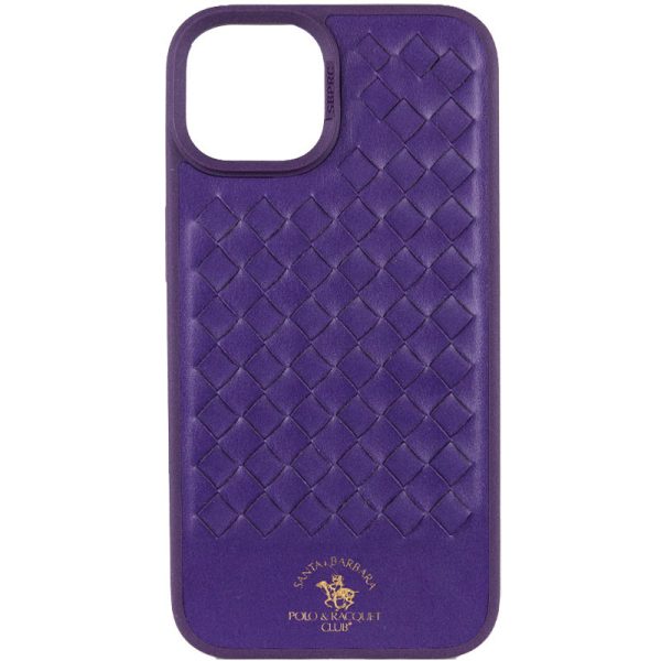 Шкіряний чохол для Apple iPhone 14 Plus Фіолетовий Polo Santa Barbara