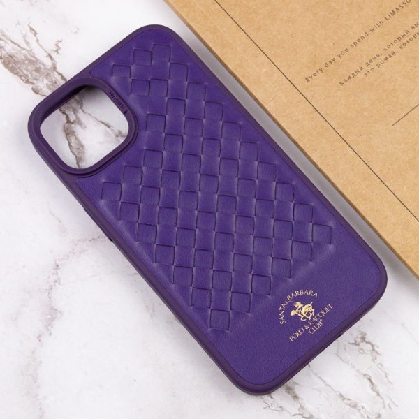 Шкіряний чохол для Apple iPhone 14 Plus Фіолетовий Polo Santa Barbara - Зображення 5