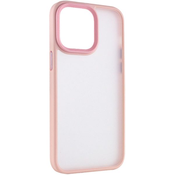 Чохол для iPhone 14 Pro Max Рожевий Metal Buttons