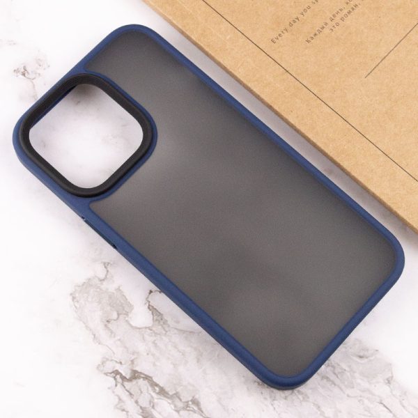 Чохол для iPhone 14 Pro Max Синій Metal Buttons - Зображення 5