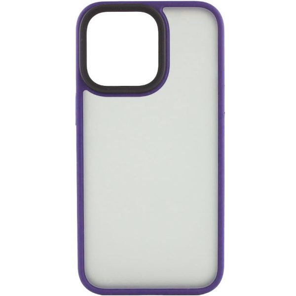 Чохол для iPhone 14 Pro Max Фіолетовий Metal Buttons
