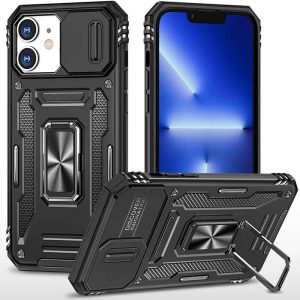 Ударостійкий чохол для Apple iPhone 11 Чорний Camshield Army Ring