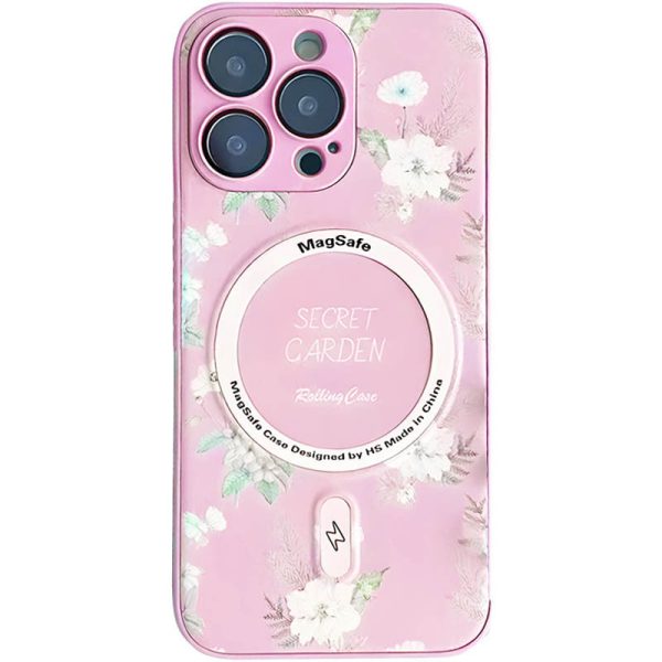 Чохол для iPhone 16 Pro Max Рожевий Secret Garden with MagSafe