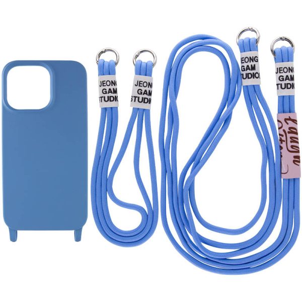 Чохол для iPhone 11 Синій TPU two straps California