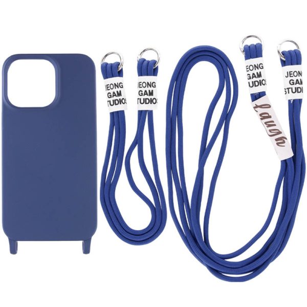 Чохол для iPhone 11 Синій TPU two straps California