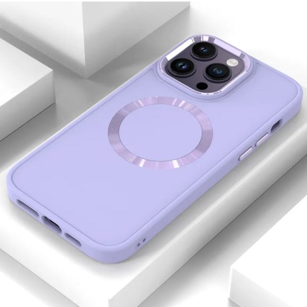 Чохол для iPhone 14 Pro Max Фіолетовий Bonbon Metal Style with MagSafe - Зображення 2