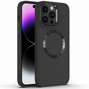 Чохол для iPhone 14 Pro Max Чорний Bonbon Metal Style with MagSafe