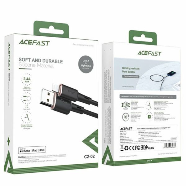 Дата кабель Acefast MFI C2-02 USB-A to Lightning zinc alloy silicone (1.2m) - Зображення 5