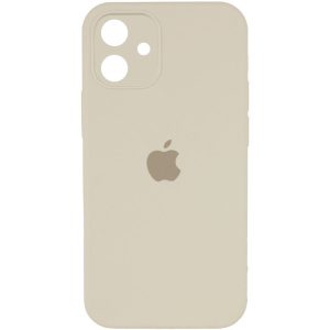 Чохол для iPhone 11 Бежевий Silicone Case Square Full Camera Protective