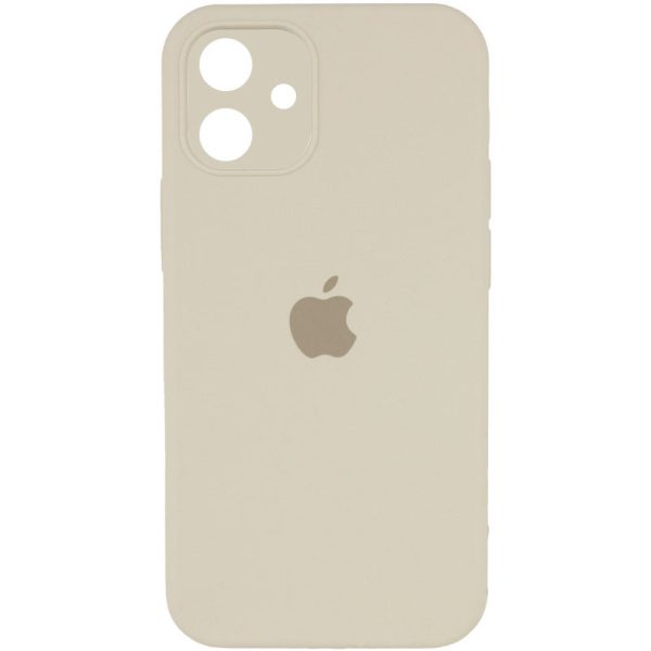 Чохол для iPhone 11 Бежевий Silicone Case Square Full Camera Protective
