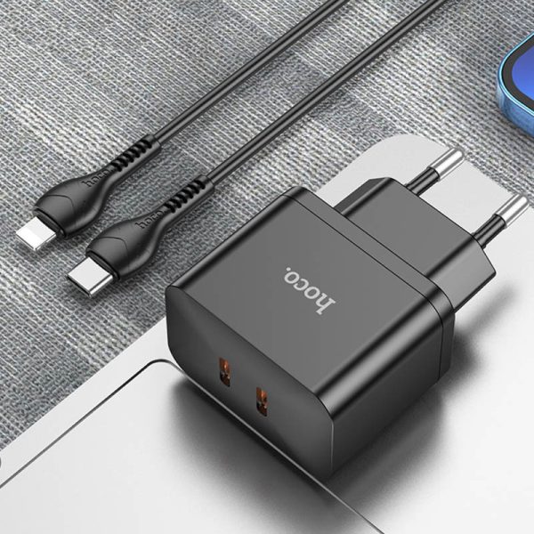 Зарядний пристрій Hoco N29 PD35W (2Type-C) + Type-C + Lightning - Зображення 4