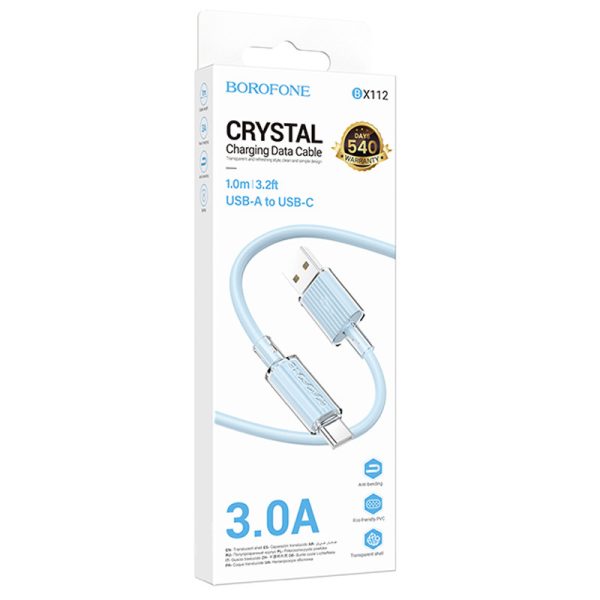 Дата кабель Borofone BX112 Lemon USB to Type-C 3.0A (1m) - Зображення 5