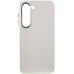 Шкіряний чохол для Samsung Galaxy S22+ Білий Bonbon Leather Metal Style