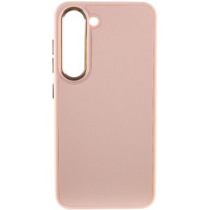 Шкіряний чохол для Samsung Galaxy S22+ Рожевий Bonbon Leather Metal Style