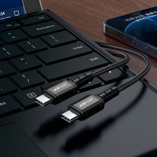 Дата кабель Acefast C1-09 USB-C to USB-C PD240W 40Gbps USB 4 aluminum alloy (1m) - Зображення 3