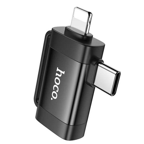 Перехідник Hoco UA31F OTG 2in1 Lightning male/Type-C male to USB female - Зображення 3