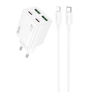 Зарядний пристрій Hoco N56 Fundador PD30W four-port (2C2A) + Type-C to Lightning