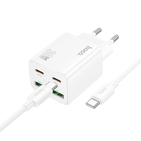 Зарядний пристрій Hoco N56 Fundador PD30W four-port (2C2A) + Type-C to Type-C - Зображення 2