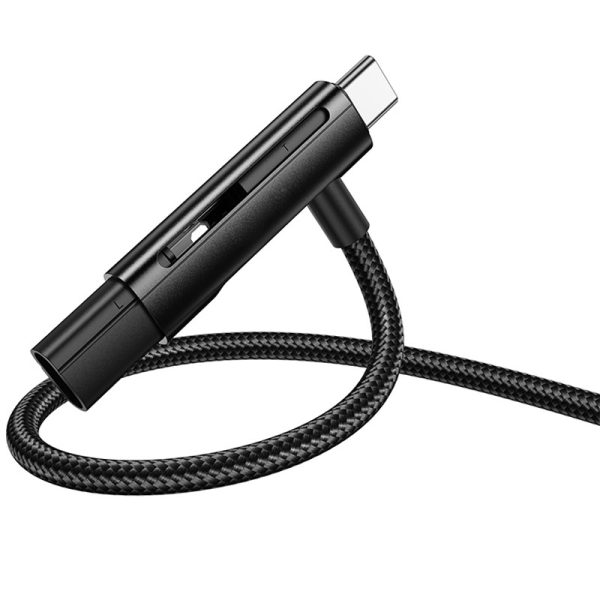 Дата кабель Hoco U135 Incredible 2in1 Type-C to Lightning/Type-C (1m) - Зображення 5