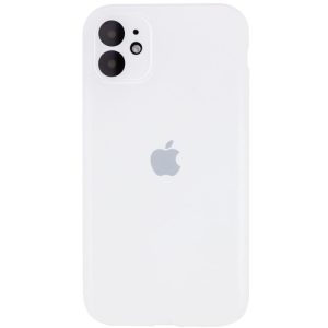 Чохол для iPhone 12 Білий Silicone Case Full Camera Protective
