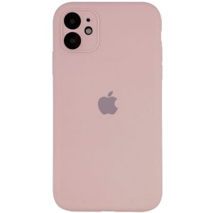 Чохол для iPhone 12 Рожевий Silicone Case Full Camera Protective