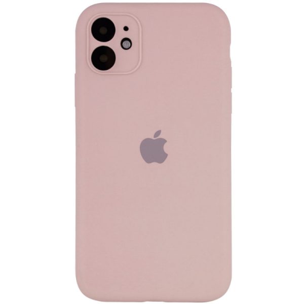 Чохол для iPhone 12 Рожевий Silicone Case Full Camera Protective