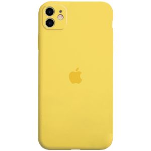 Чохол для iPhone 12 Жовтий Silicone Case Full Camera Protective